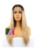 Lace Front Wig1Echthaarperücke 18 inch Mittel BLOND Rooting NEU